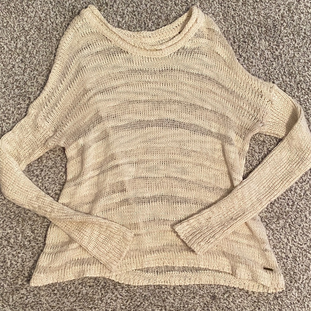 Element Cream Lightweight Scoop Neck Knit Sweater
